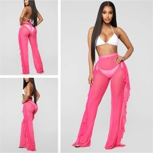 Fashion Nova Pink Swim Coverup Pants